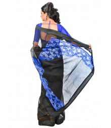 Black & Blue Color Designer Wear Saree DSCE0517